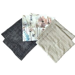 Bundle of six throw pillow covers measuring approximately 16x16